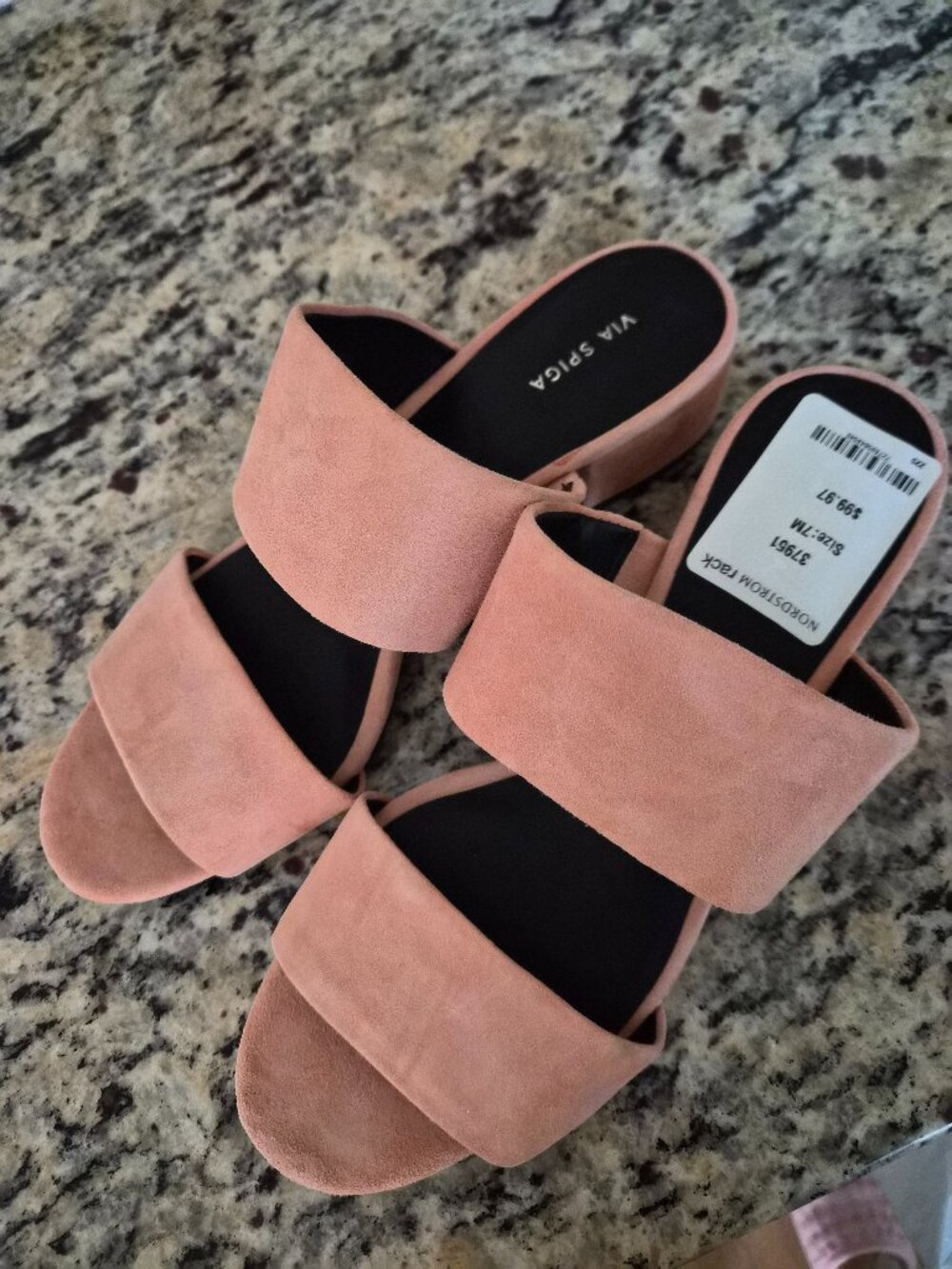 Via Spiga  salmon pink mule 7 like NEW